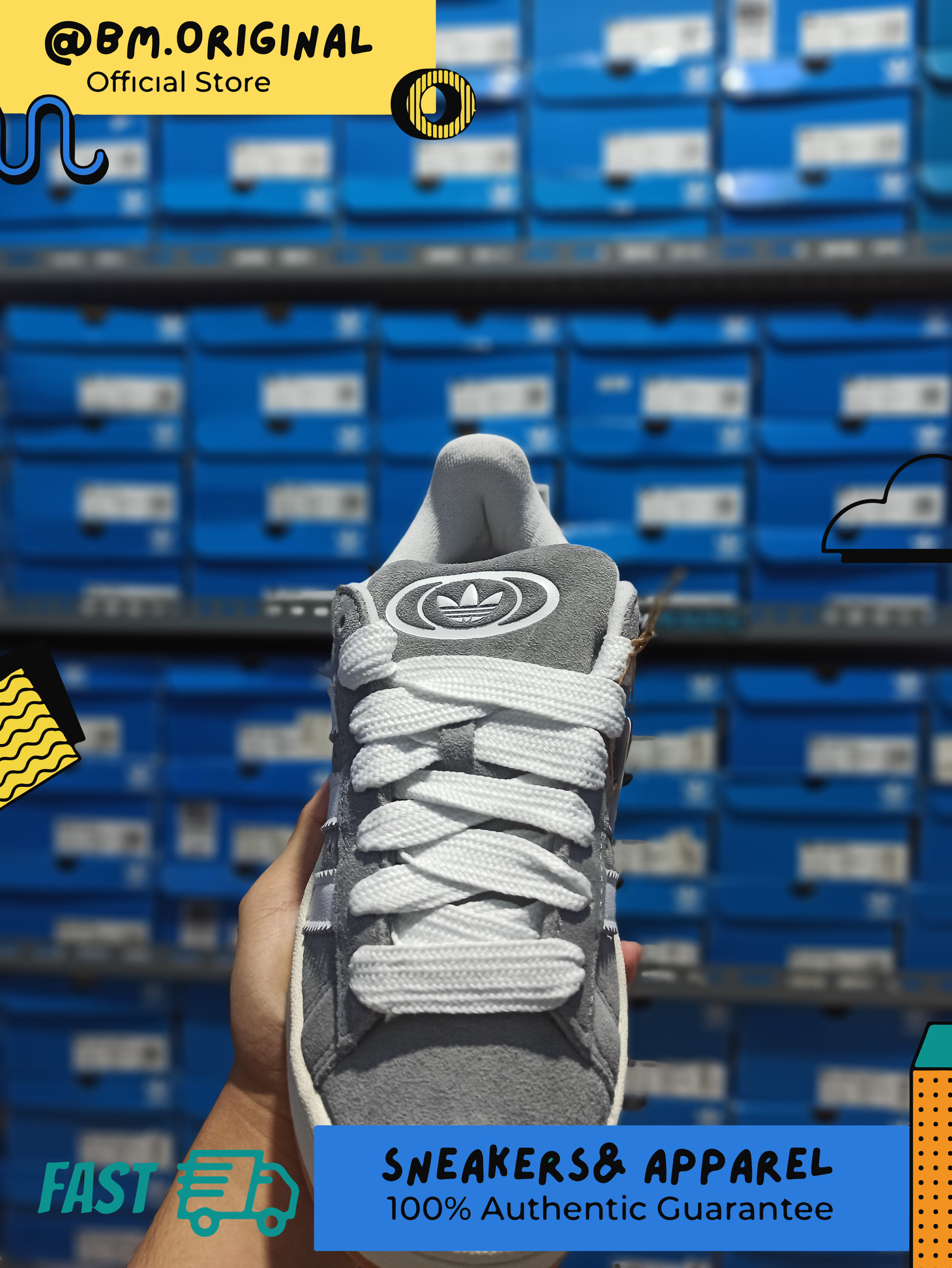 Adidas Campus 00s Grey White Gumsole HQ8707