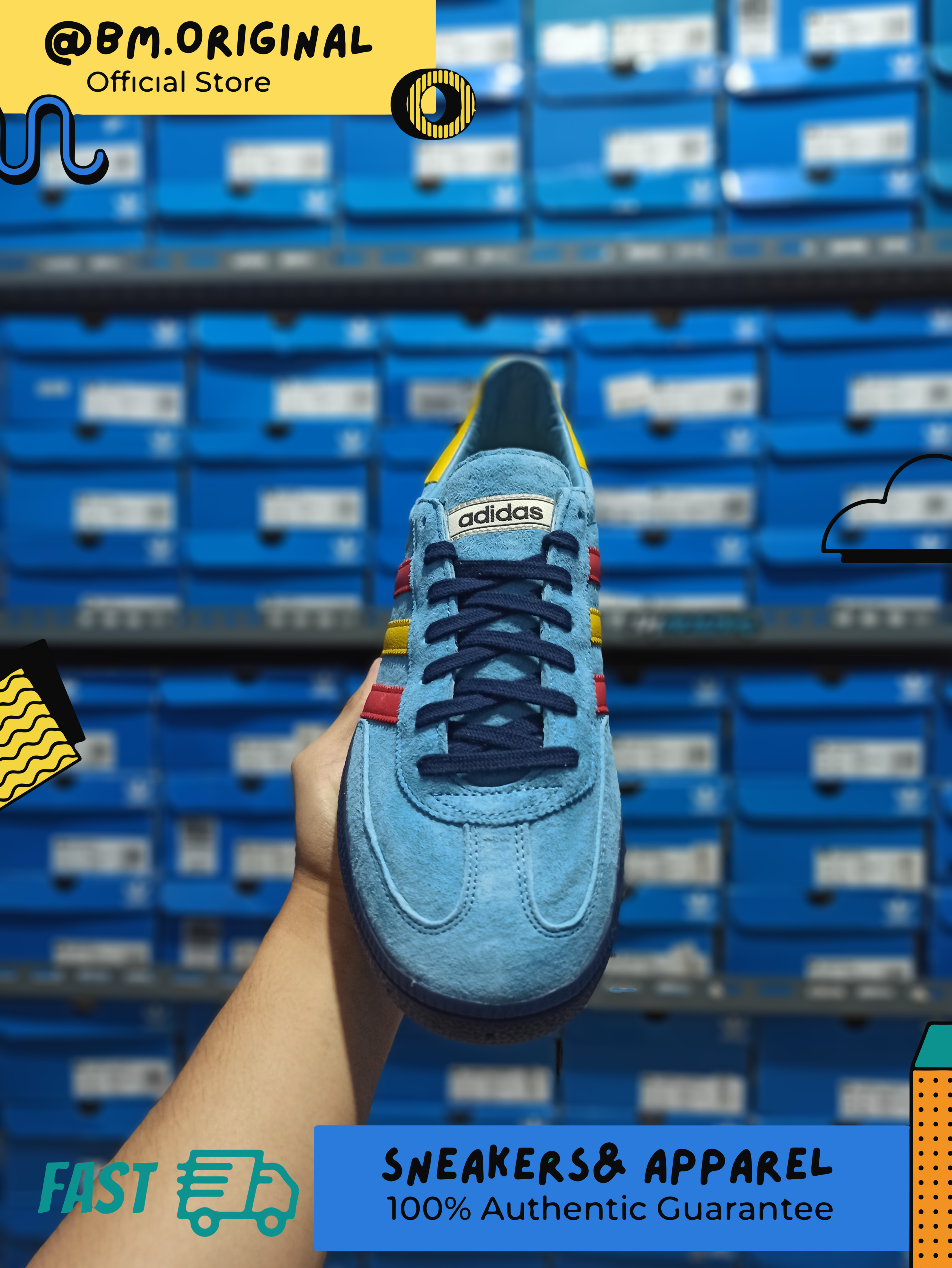 Adidas End Spezial Handball Blue Team Yellow HP9390