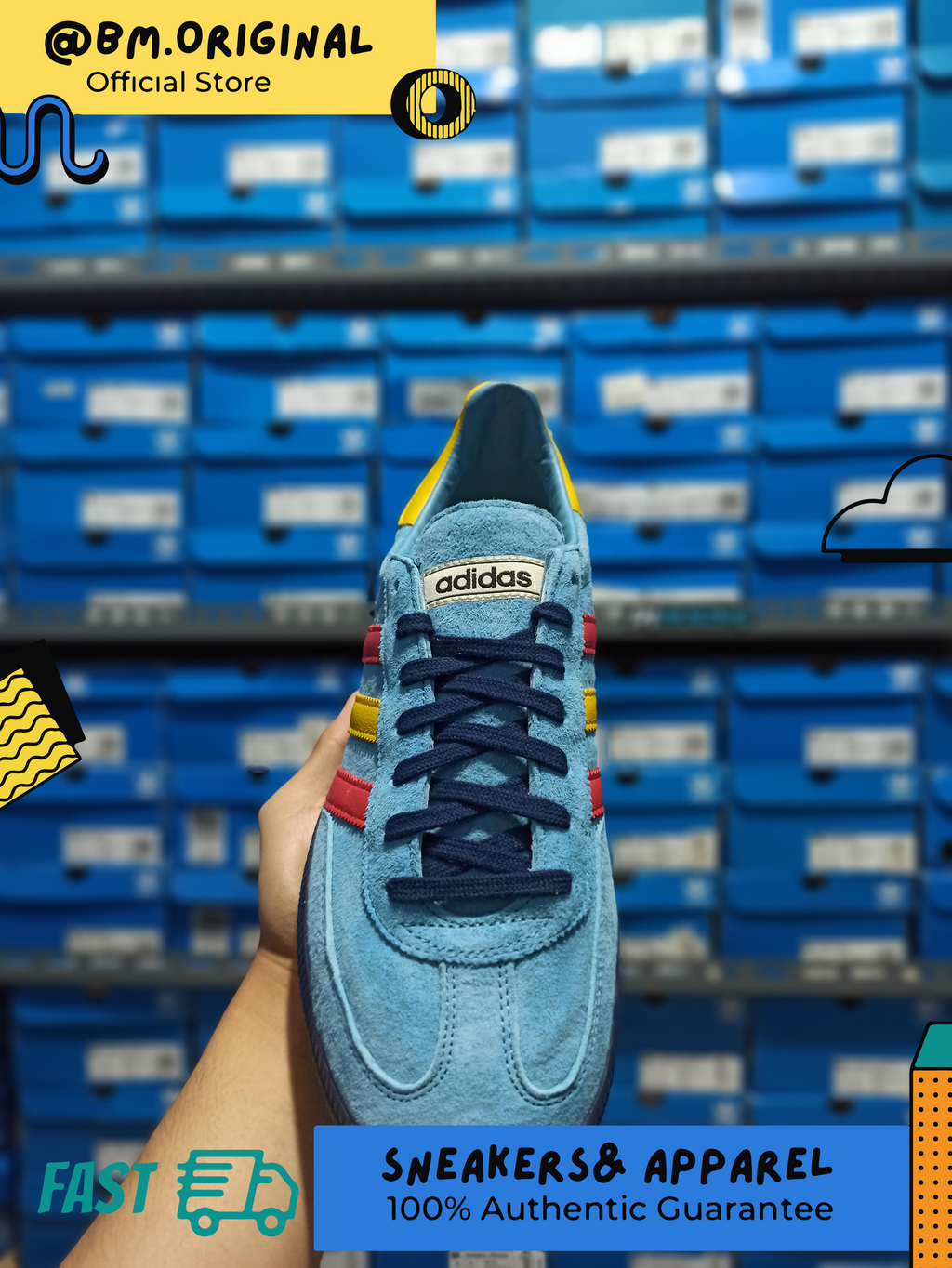 Adidas End Spezial Handball Blue Team Yellow HP9390