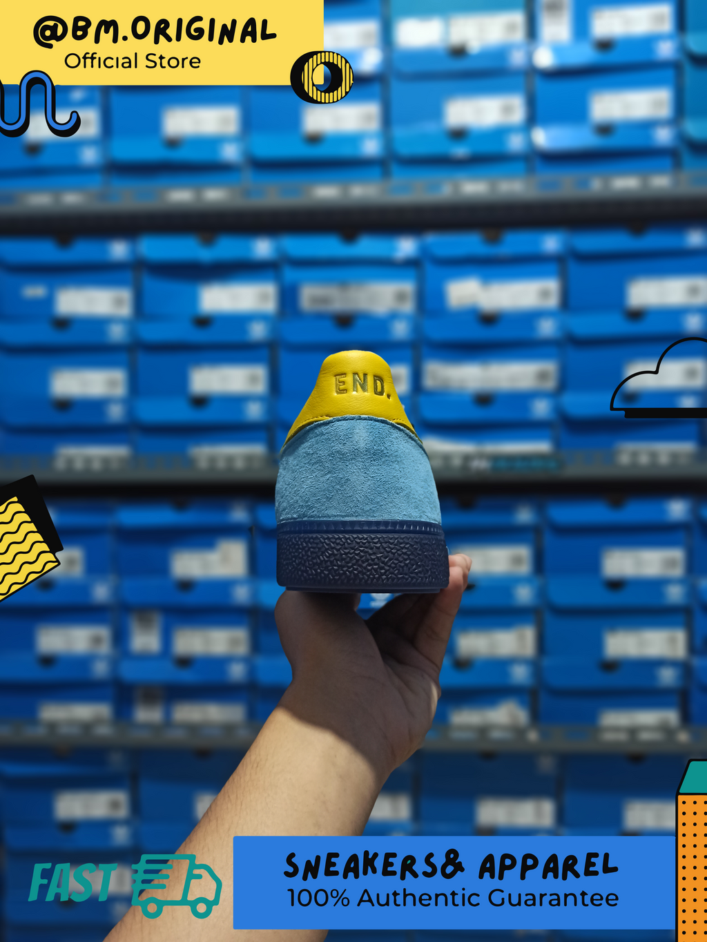 Adidas End Spezial Handball Blue Team Yellow HP9390