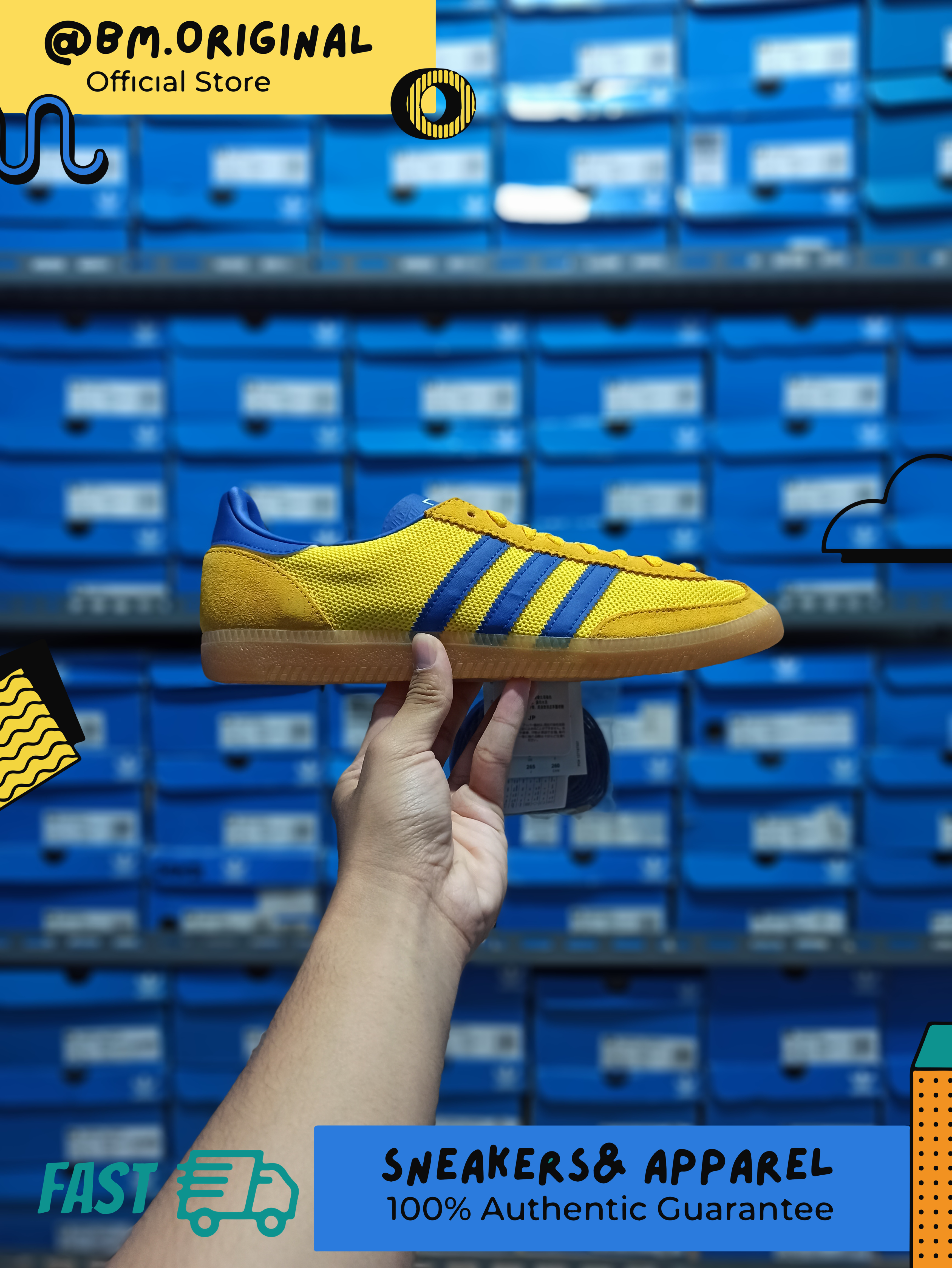 Adidas Malmo Net SPZL Yellow Blue Original H03906