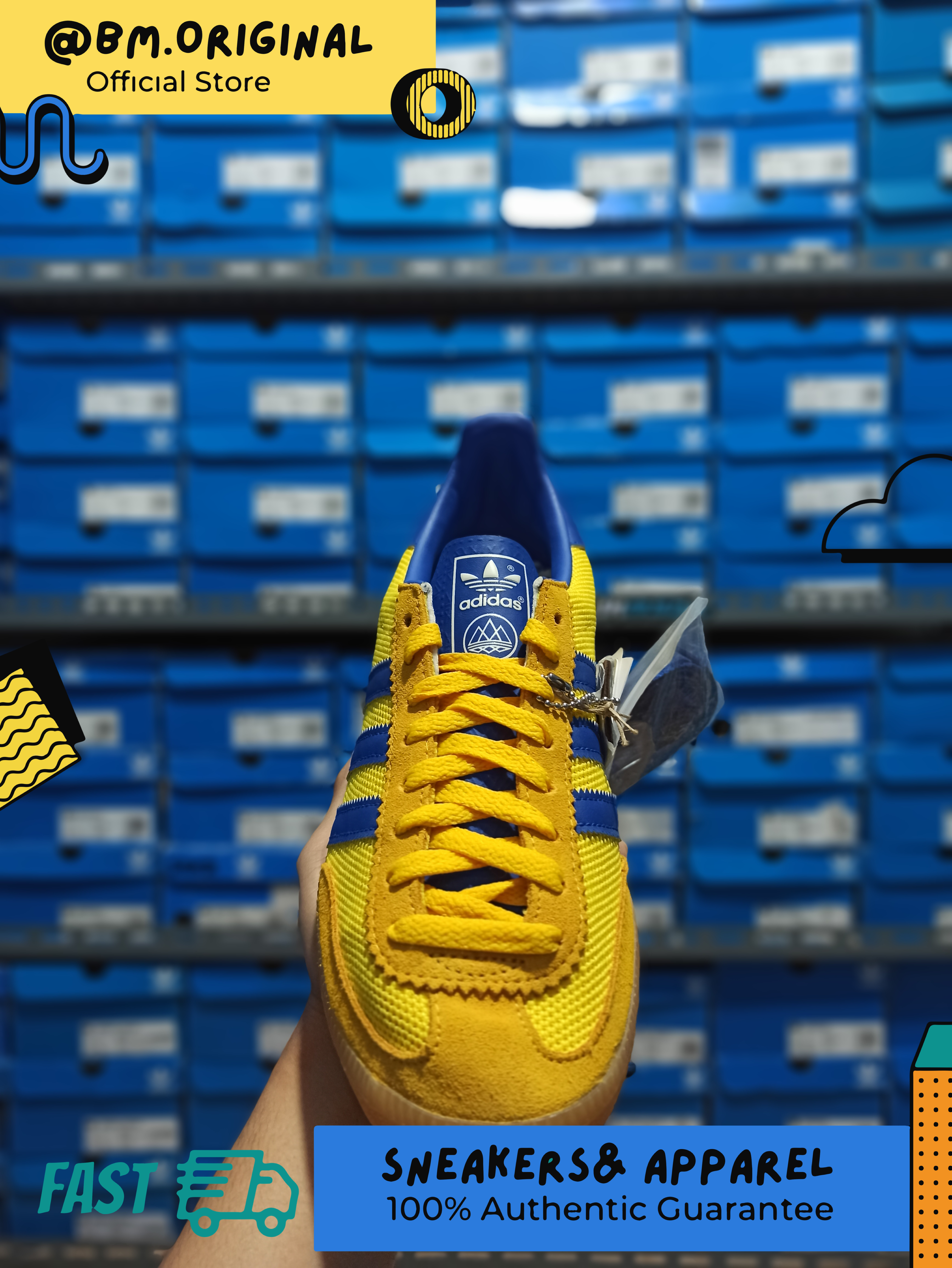 Adidas Malmo Net SPZL Yellow Blue Original H03906