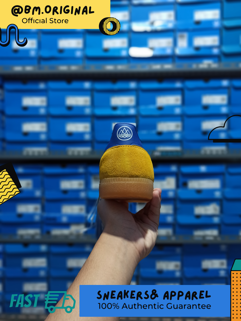 Adidas Malmo Net SPZL Yellow Blue Original H03906