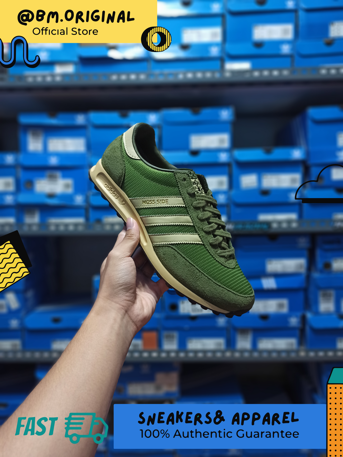 Adidas Moss Side Dust Green Sand OLIVE Exclusive ORIGINAL GZ0484