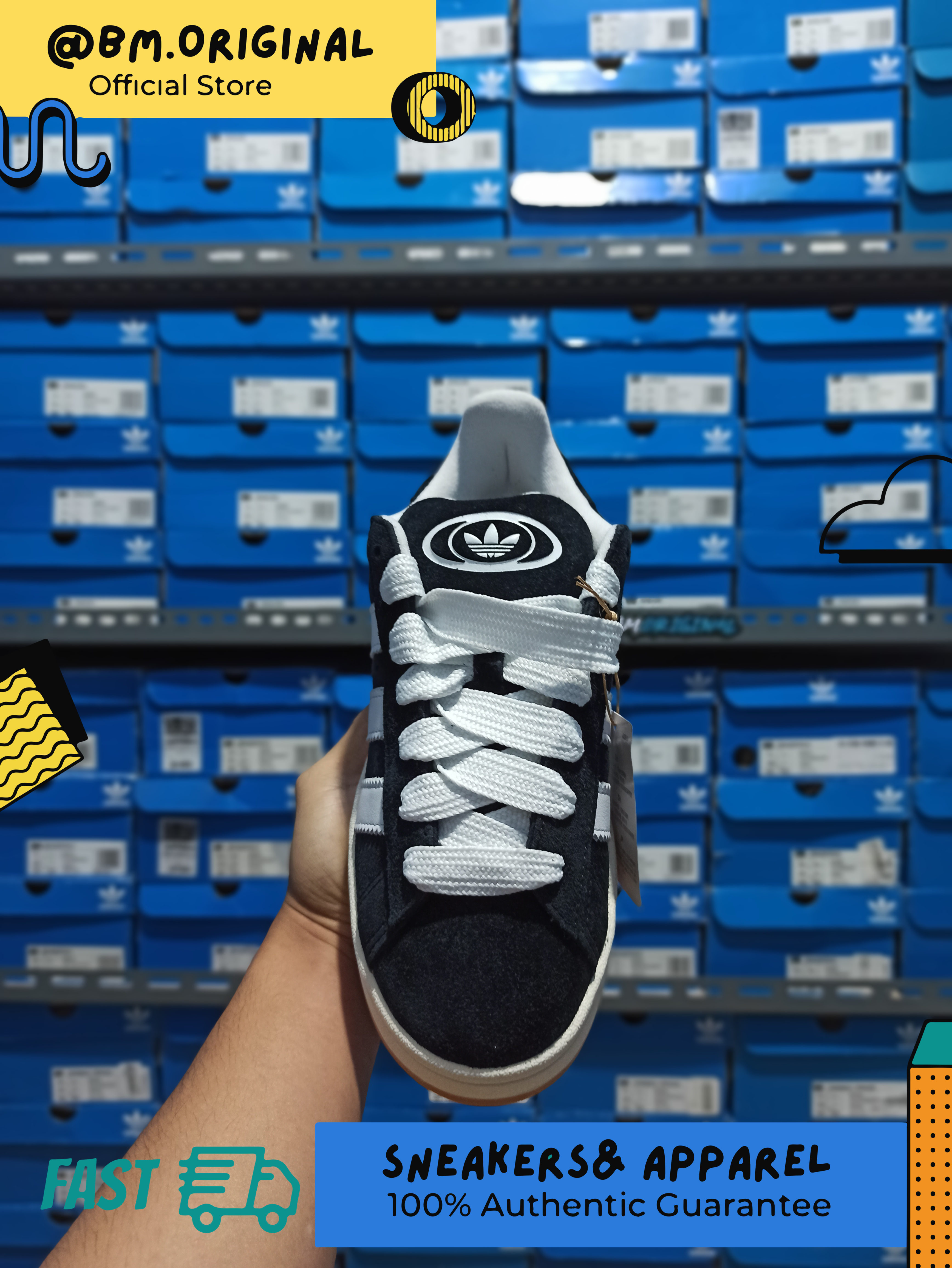 Adidas Campus 00s Core Black Cloud White Off White HQ8708
