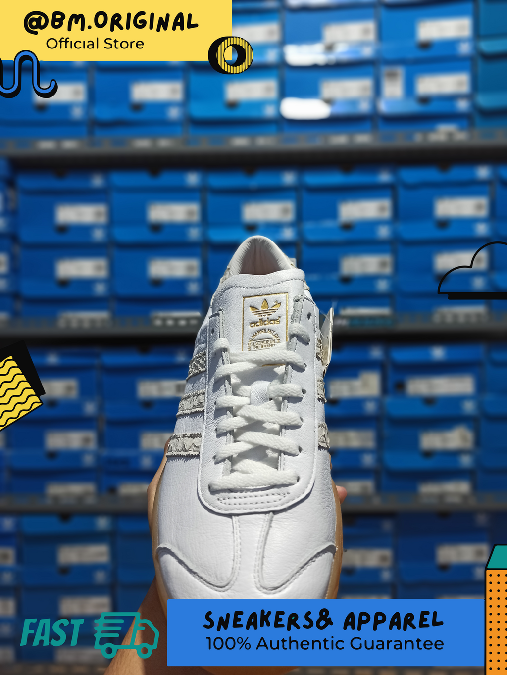 Adidas Hamburg Fish Market White Gumsole ORIGINAL EF5673