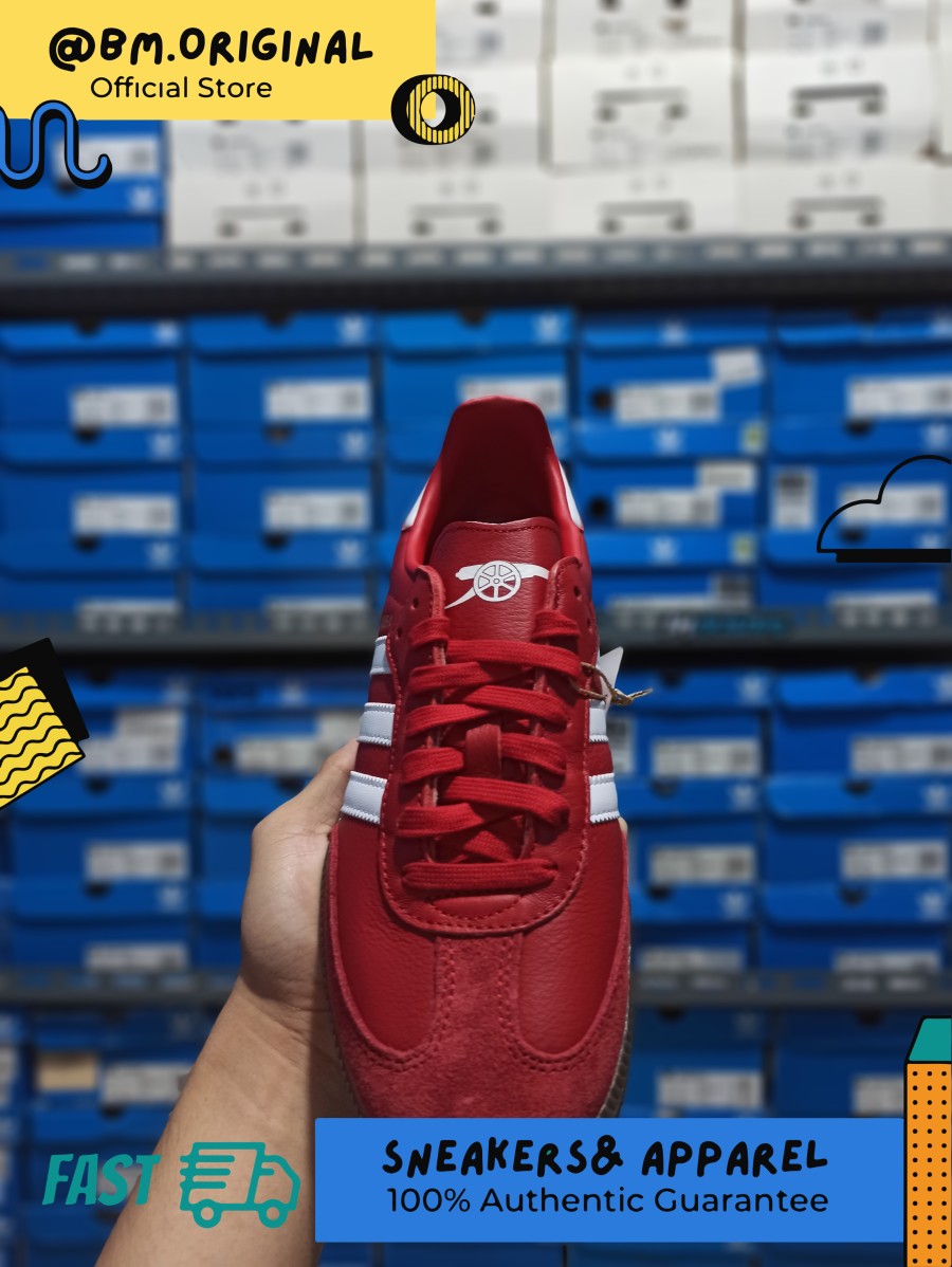 Adidas Samba Arsenal Team Power Red 2 Cloud White Gum ORIGINAL HQ7033