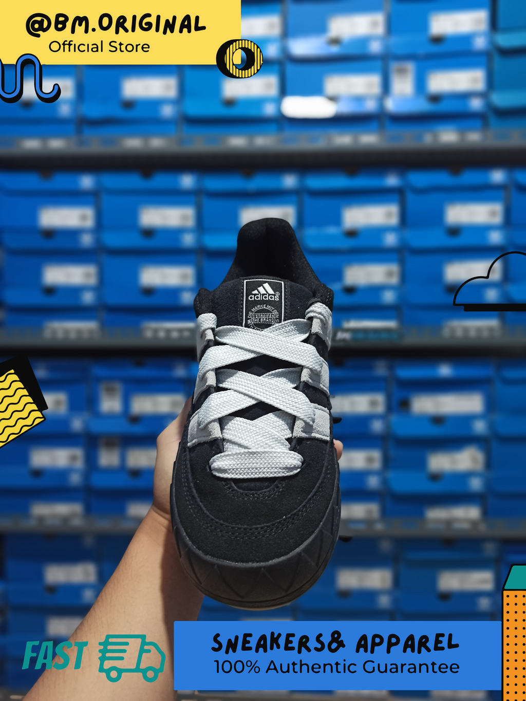 Adidas Adimatic Core Black Crystal White Gum 3 HQ6900