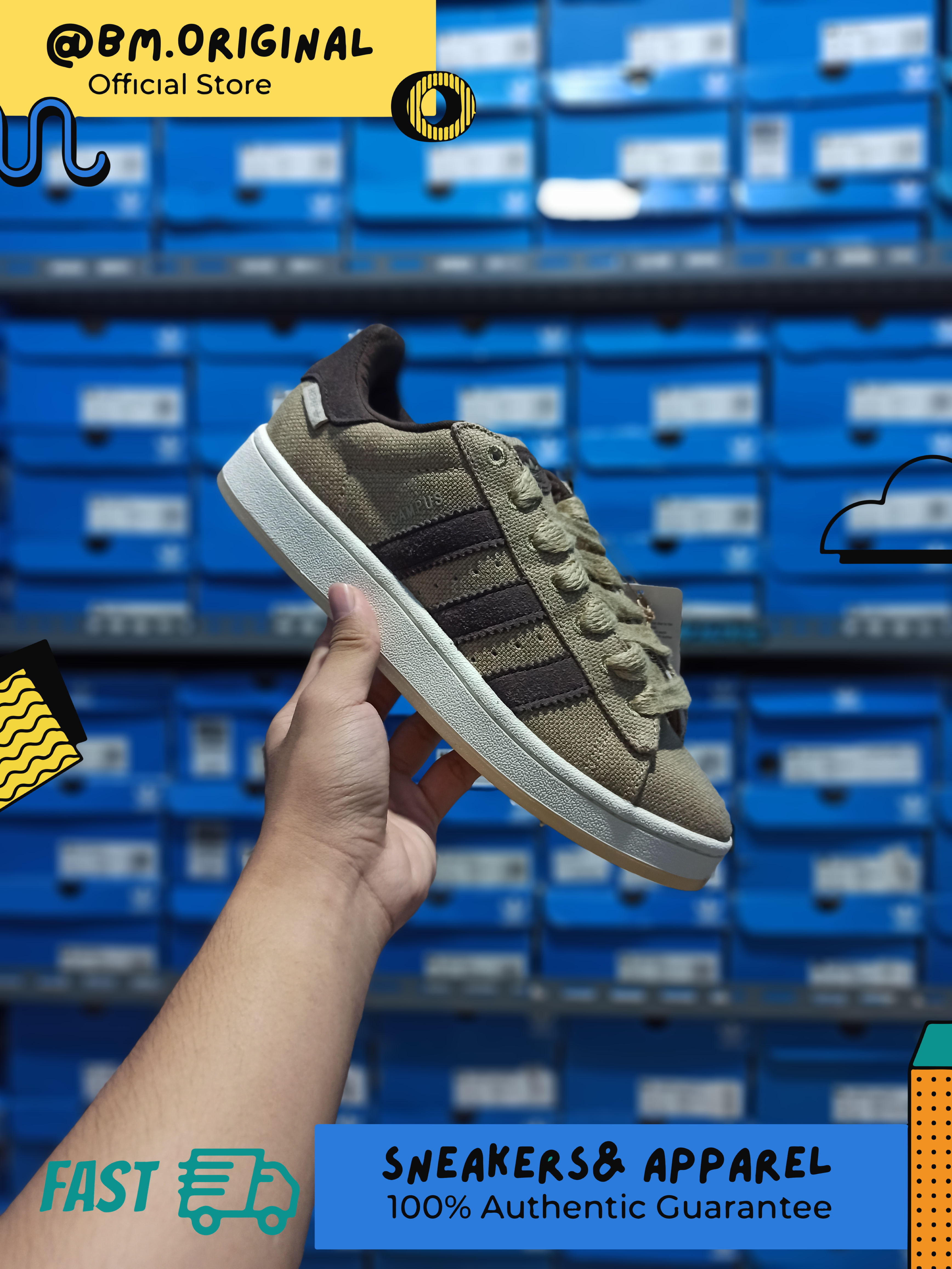 Adidas Campus 00s TKO Hemp Dark Brown Off White HP6538