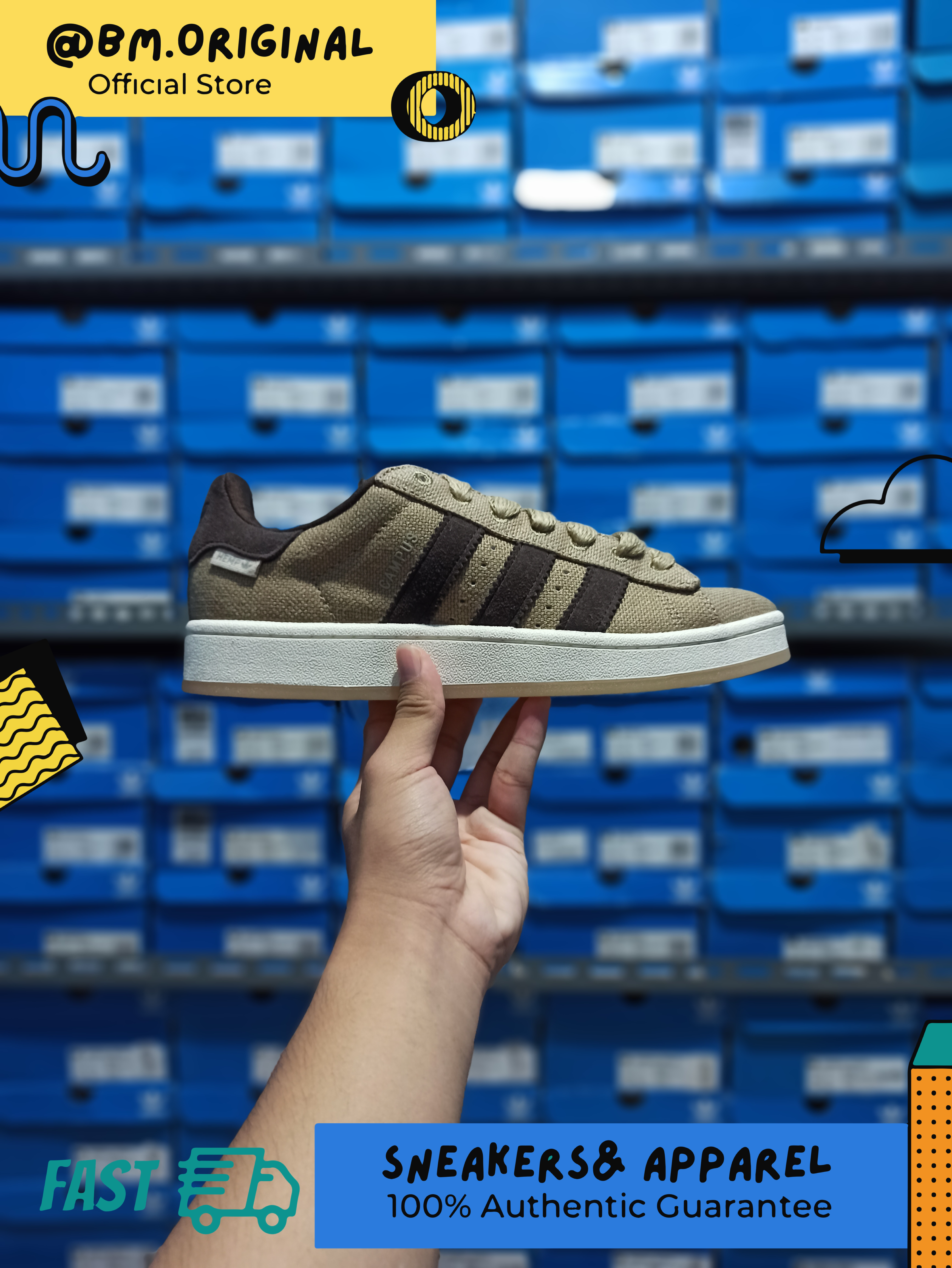 Adidas Campus 00s TKO Hemp Dark Brown Off White HP6538