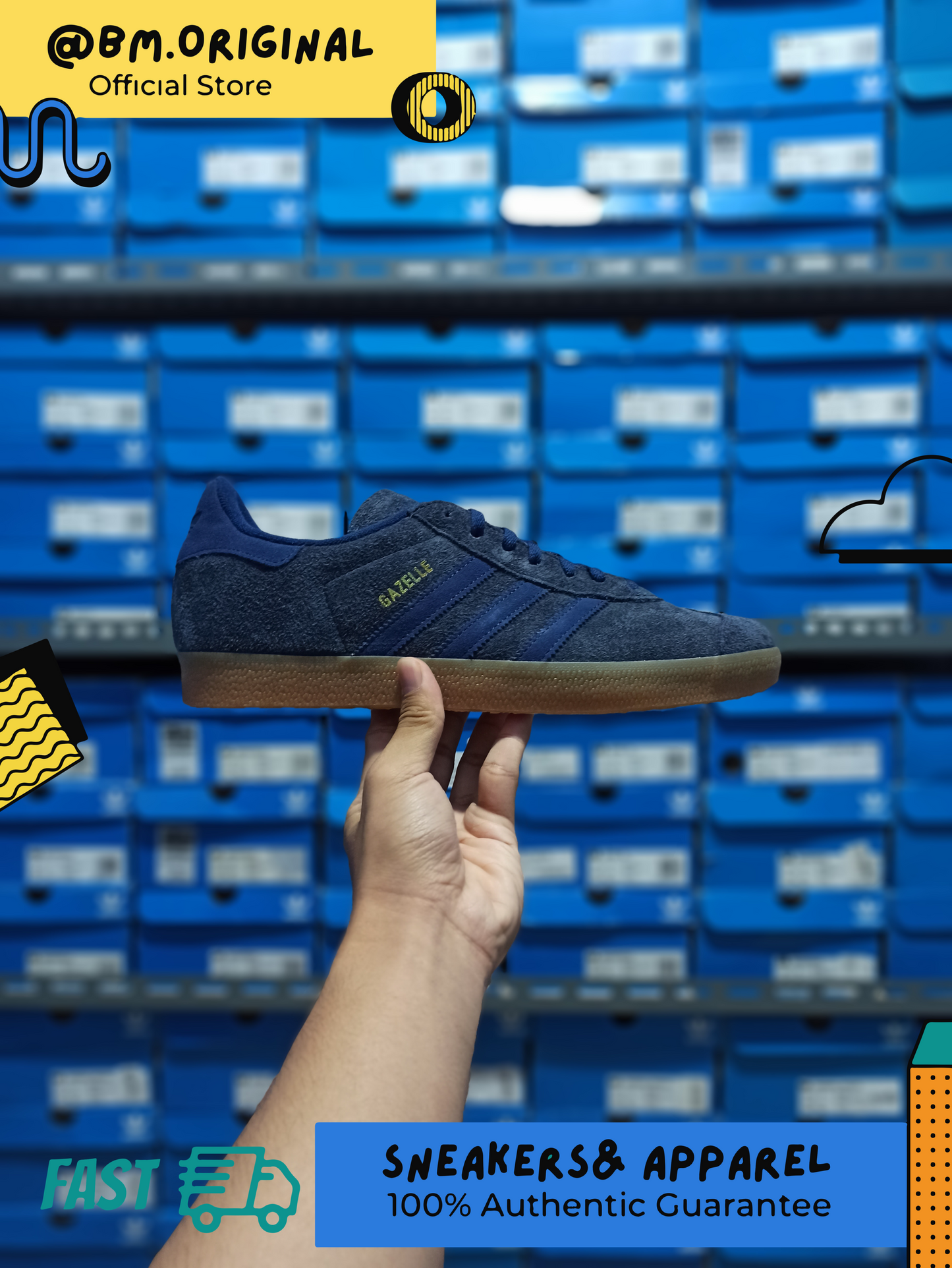 Adidas Gazelle Legend Ink Dark Blue Gumsole GY7369