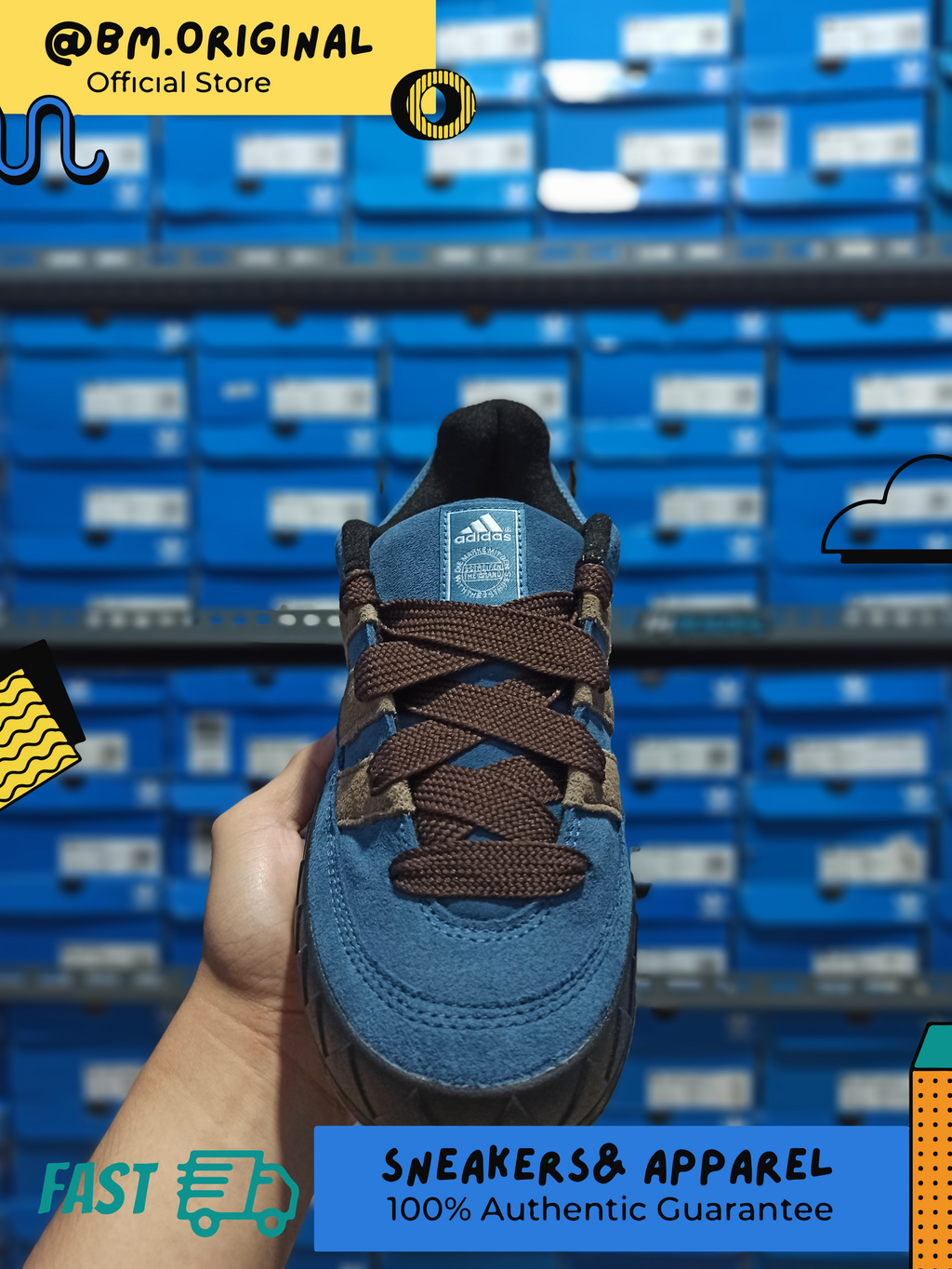 Adidas Adimatic Blue Soft Brown HQ6901