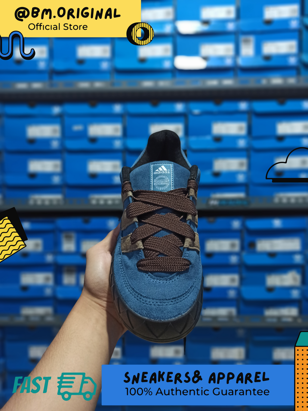 Adidas Adimatic Blue Soft Brown HQ6901