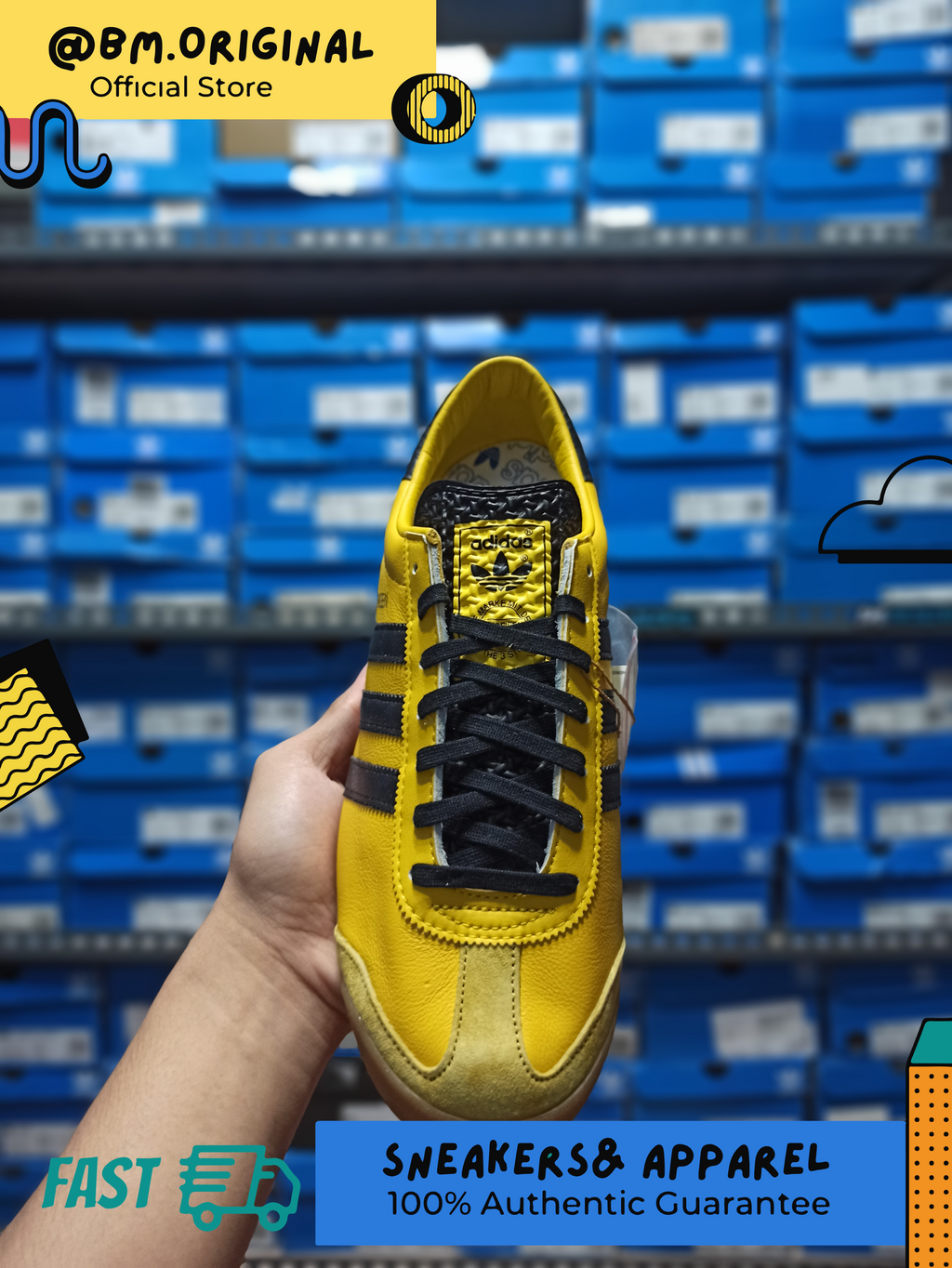 Adidas Kopenhagen Yellow Black City Series Original H01809