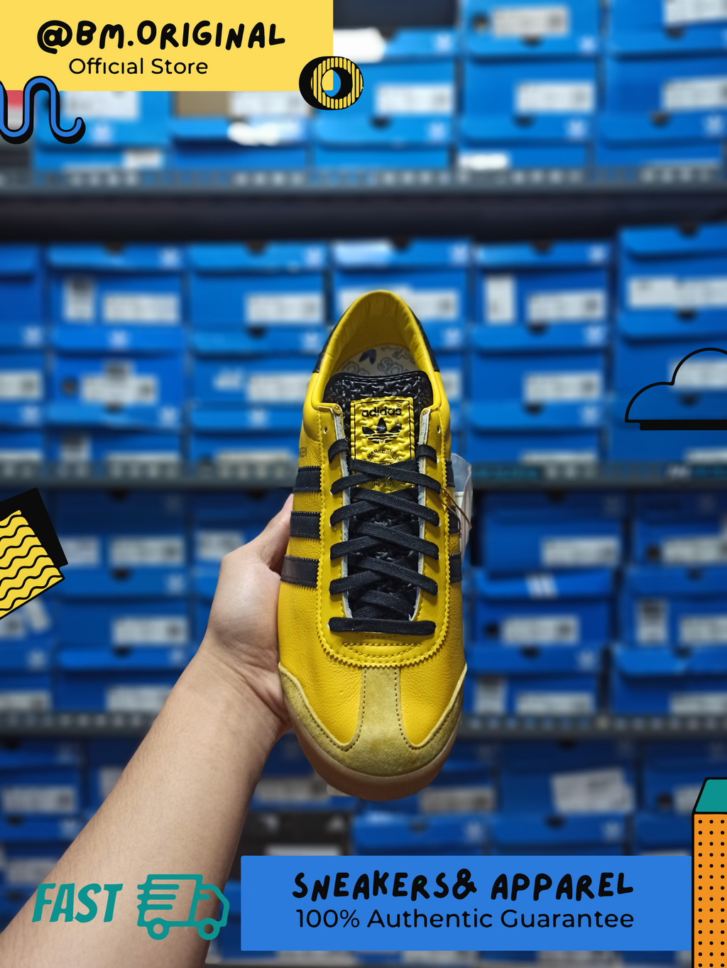 Adidas Kopenhagen Yellow Black City Series Original H01809