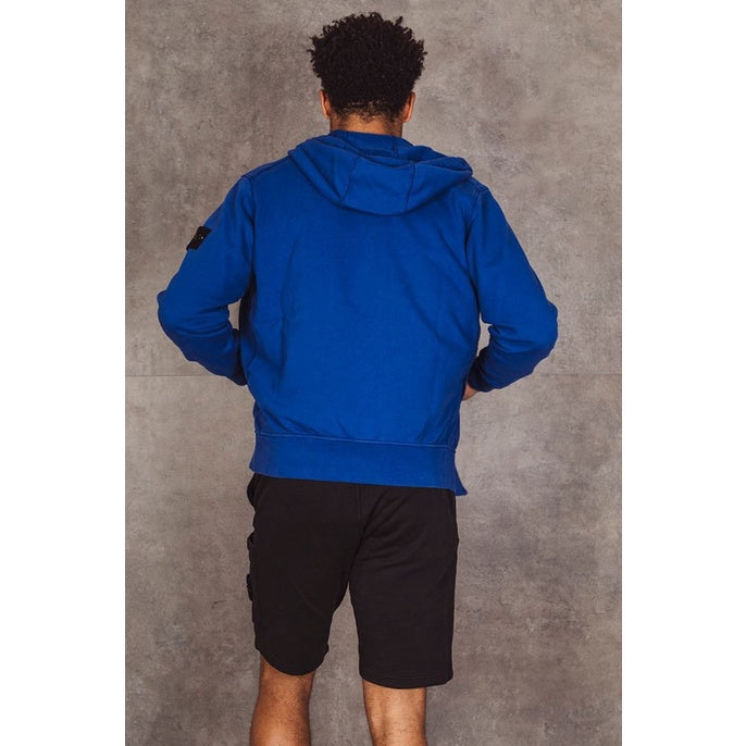 Stone Island Bright Blue Garment Dyed Cotton Sweatshirt ORIGINAL 64251