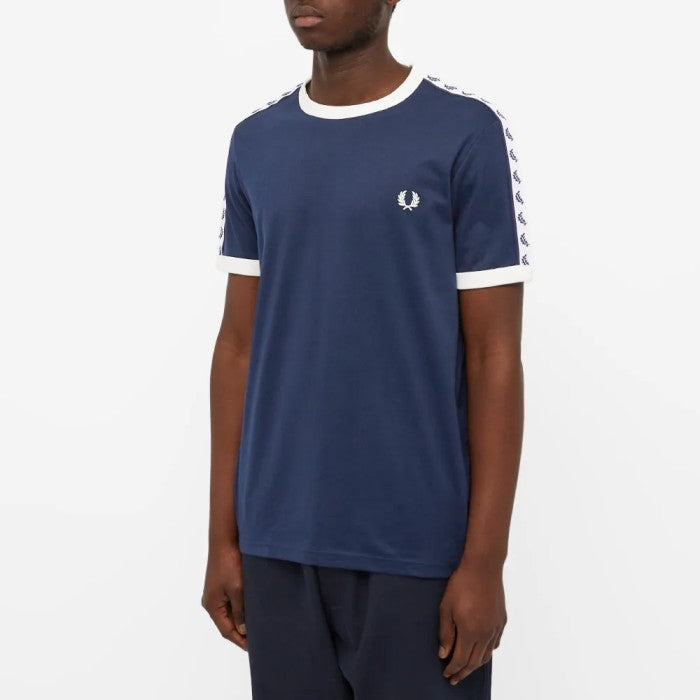 Fred Perry Taped Ringer Tee Carbon Blue M6347