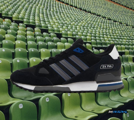 Adidas ZX 750 Black Grey Blue Exclusive ORIGINAL