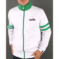 ELLESSE ROMA TRACK TOP WHITE GREEN 80s Casual ORIGINAL