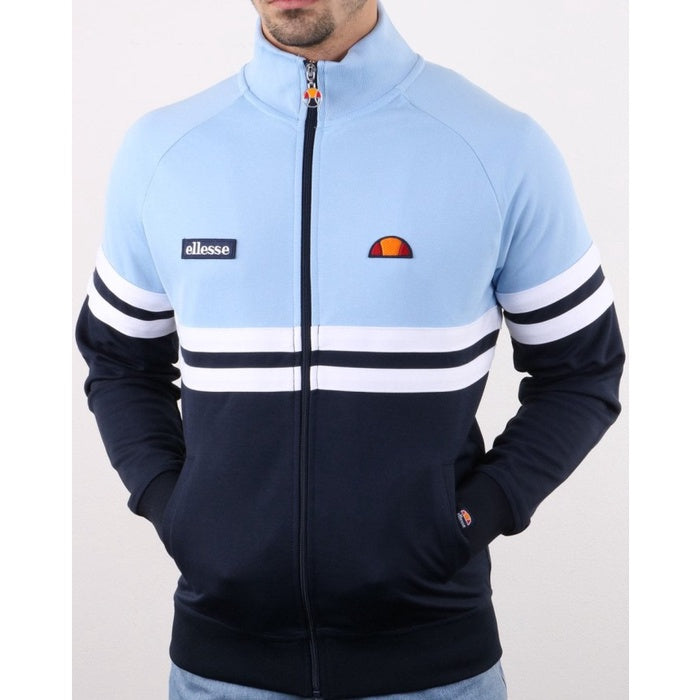 ELLESSE RIMINI TRACK TOP SKY NAVY WHITE 80s Casual ORIGINAL