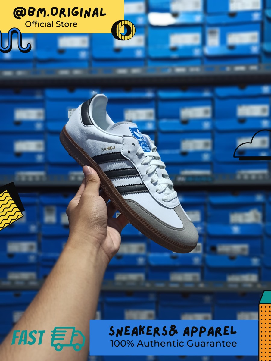 Adidas Samba White Black Vegan H01877 ORIGINAL