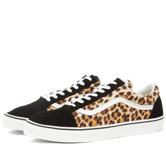 VANS UA BUTTER LEATHER OLD SKOOL LEOPARD BLACK TRUE WHITE VN0A4U3B3I61