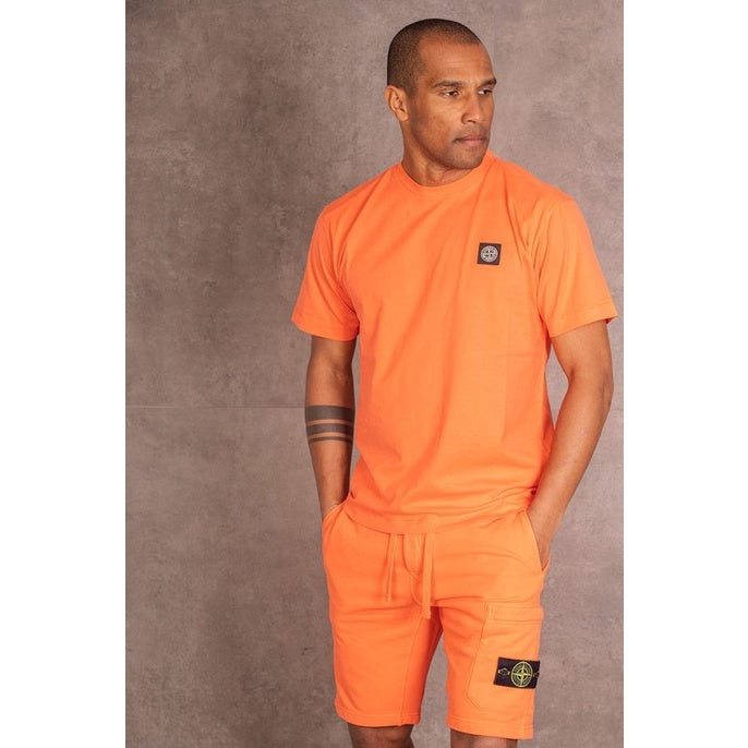 Stone Island T-shirt Logo Orange 24113 60/2 V0032 ORIGINAL