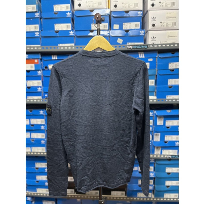 Stone Island Fineknit Logo Patch Jumper Navy ORIGINAL 7415502B0