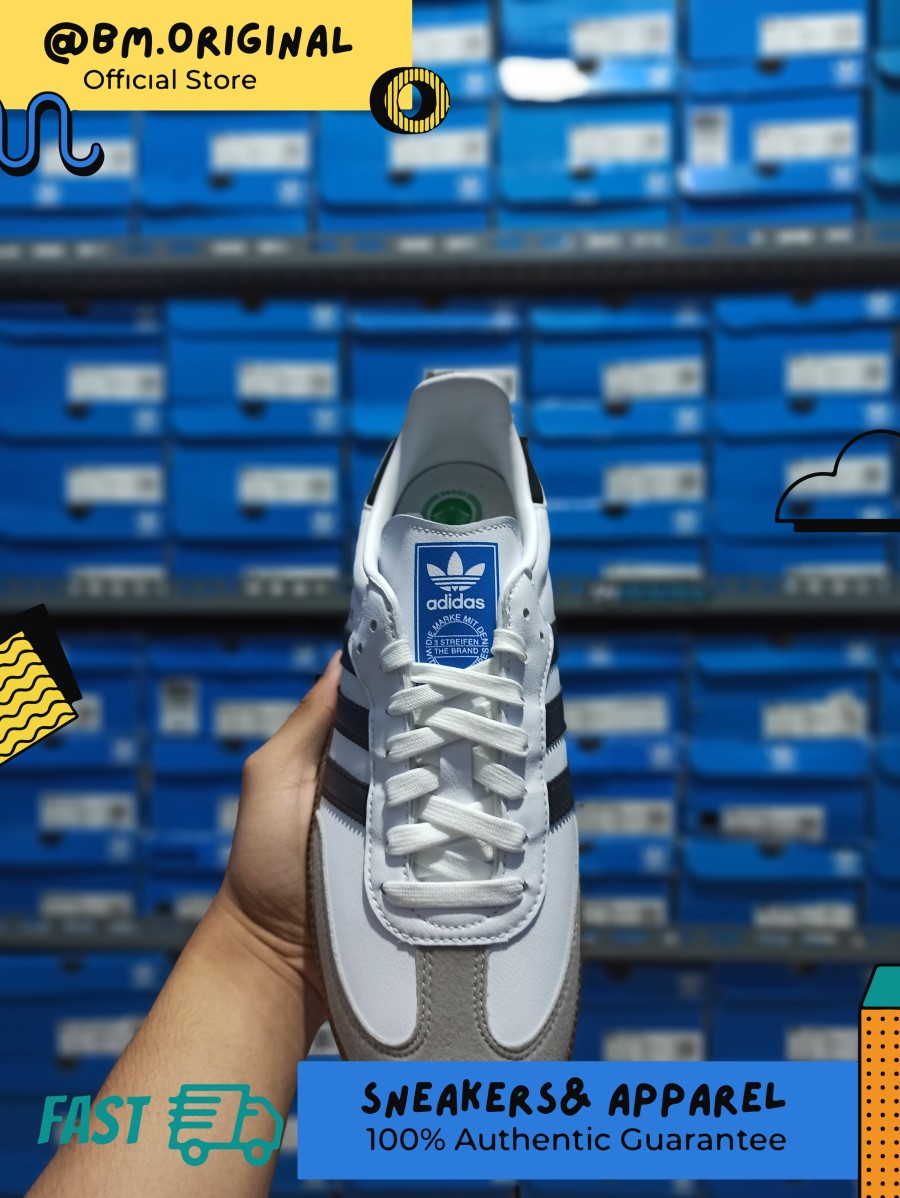 Adidas Samba White Black Vegan H01877 ORIGINAL