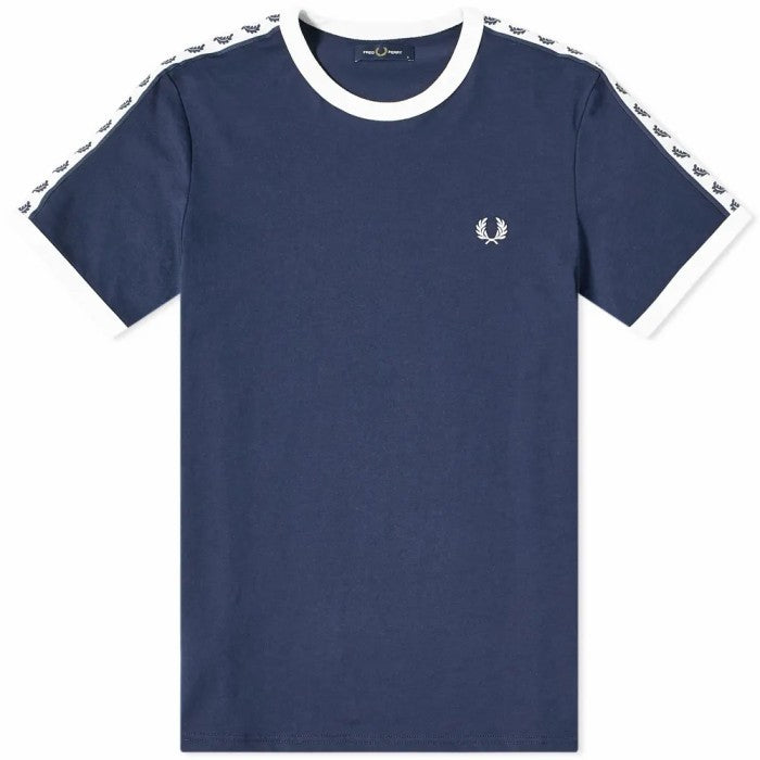 Fred Perry Taped Ringer Tee Carbon Blue M6347