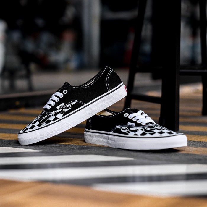 Vans authentic checkerboard flame new arrivals
