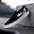 Vans Slip On Flame Black White