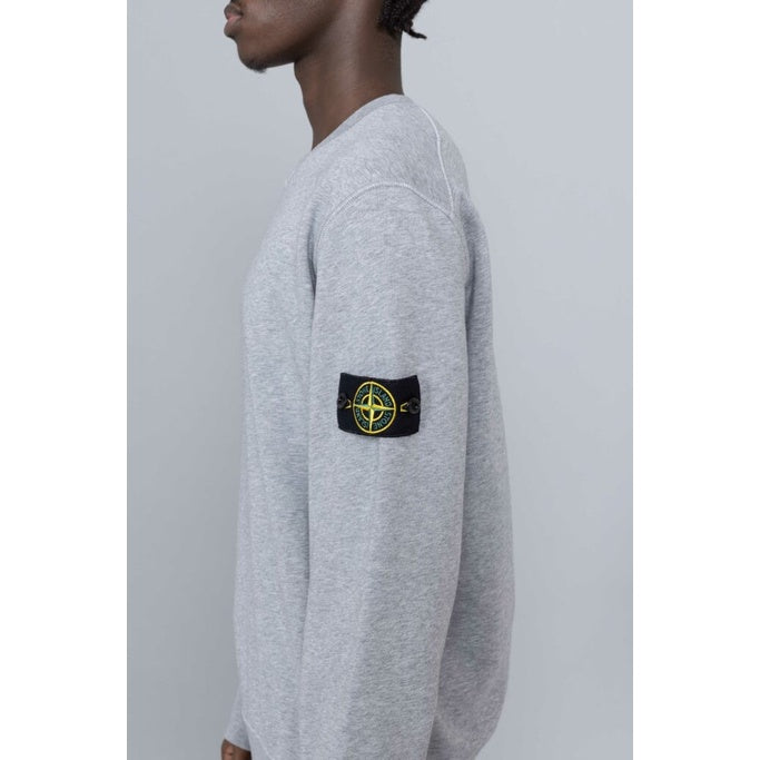 Stone Island Crewneck Sweatshirt Melange Grey ORIGINAL 761563051 V0M64