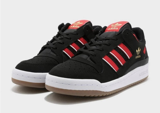 Adidas Forum Low Black Red Gold White Gum Exclusive