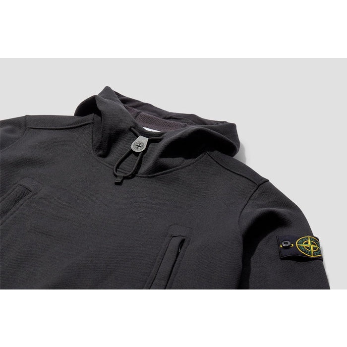 Stone Island Pop Over Hooded Black