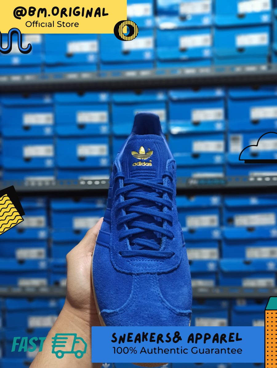 Adidas Gazelle Fresh Blue Gold Metallic Gumsole Exclusive ORIGINAL