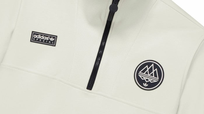 Adidas Bellshill SPZL Half zip Sweatshirt Off White IC0124