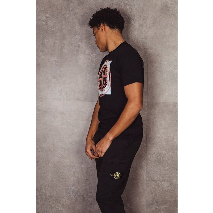 Stone Islanf 2NS93 30/1 Tshirt Print Garment Black ORIGINAL
