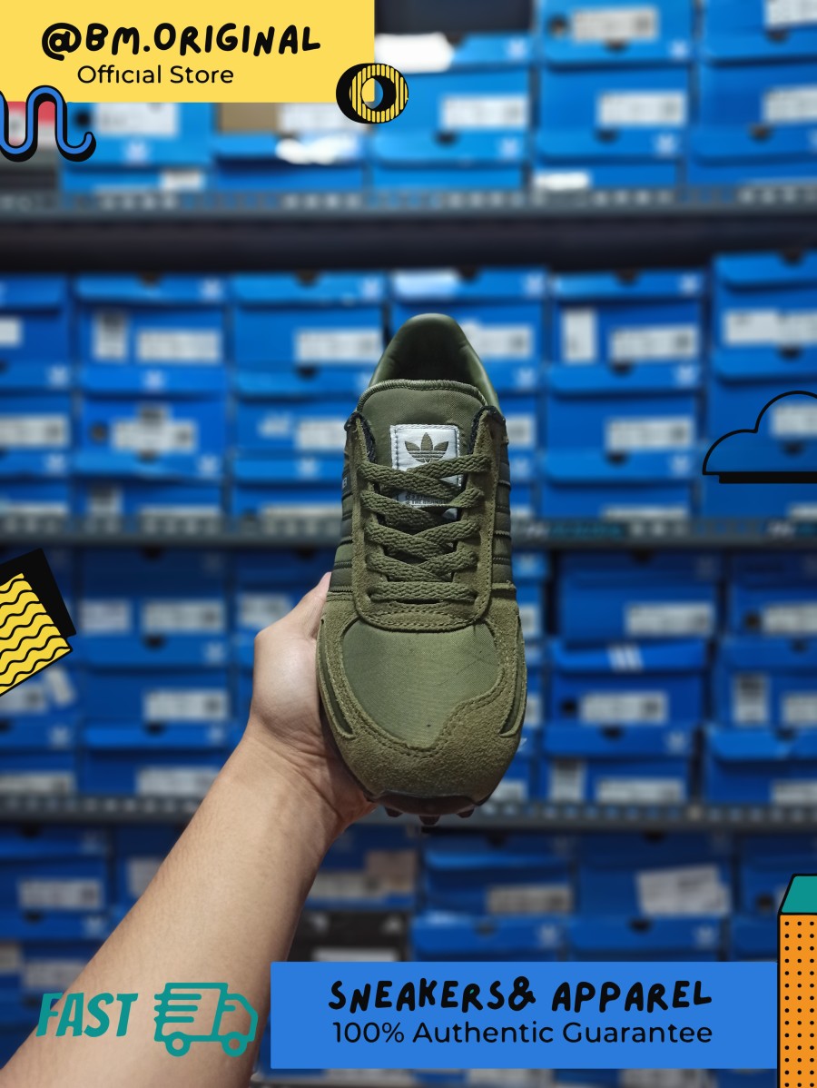 Adidas La Trainer Dark Army Olive Green ORIGINAL EXCLUSIVE BM STORE ORIGINAL FOOTWEAR