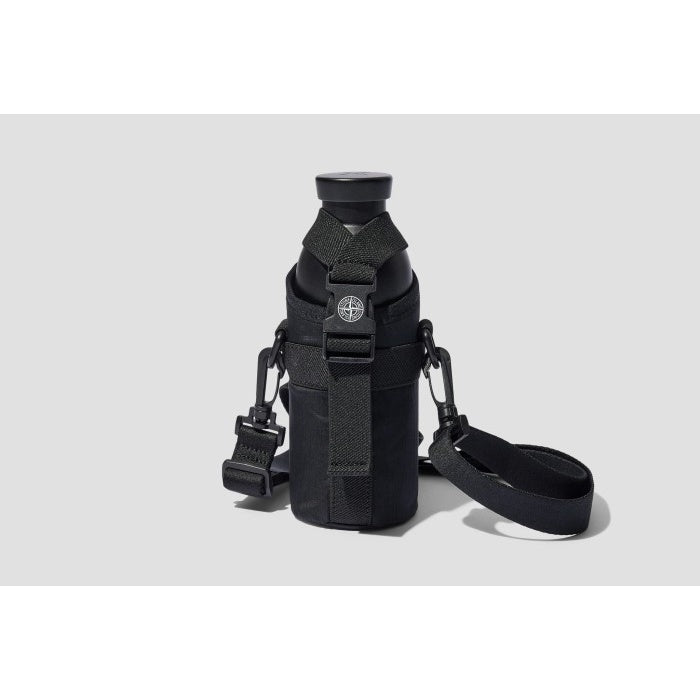 Stone Island Logo Printed Water Bottle Black ORIGINAL 761595776 V0029