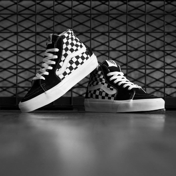 Vans Sk8 Hi Classic Checkerboard Black White
