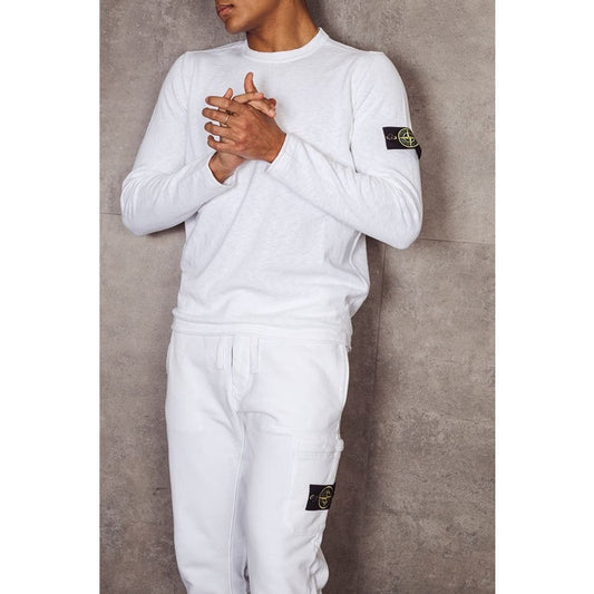 Stone Island 502B0 White Shaved Sweater
