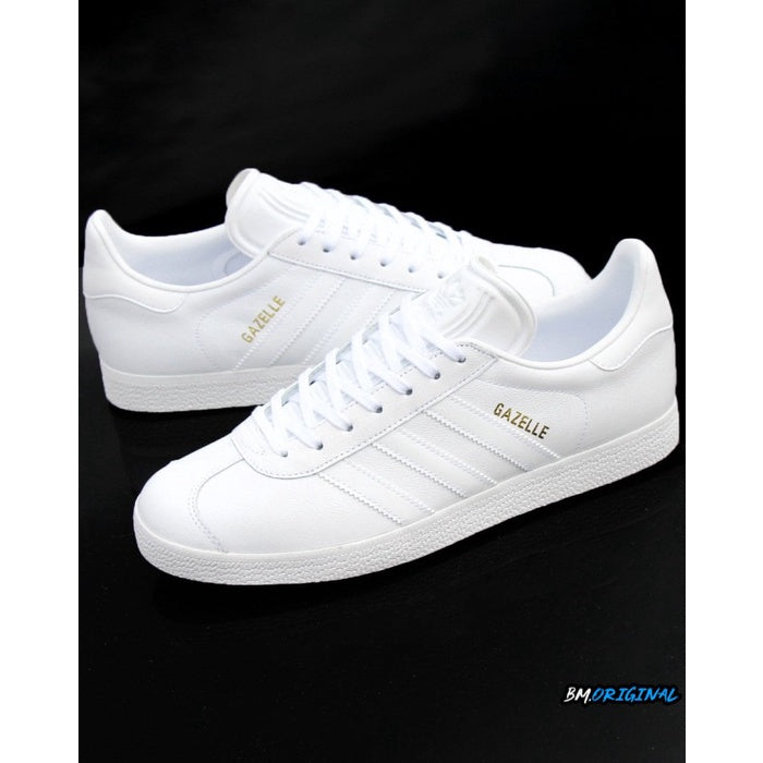 Adidas Gazelle Leather Full White Gold Metallic ORIGINAL BY9147