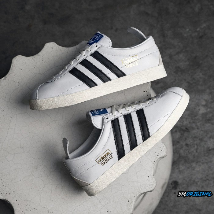 Adidas Gazelle Vintage White Black Leather ORIGINAL FU9659