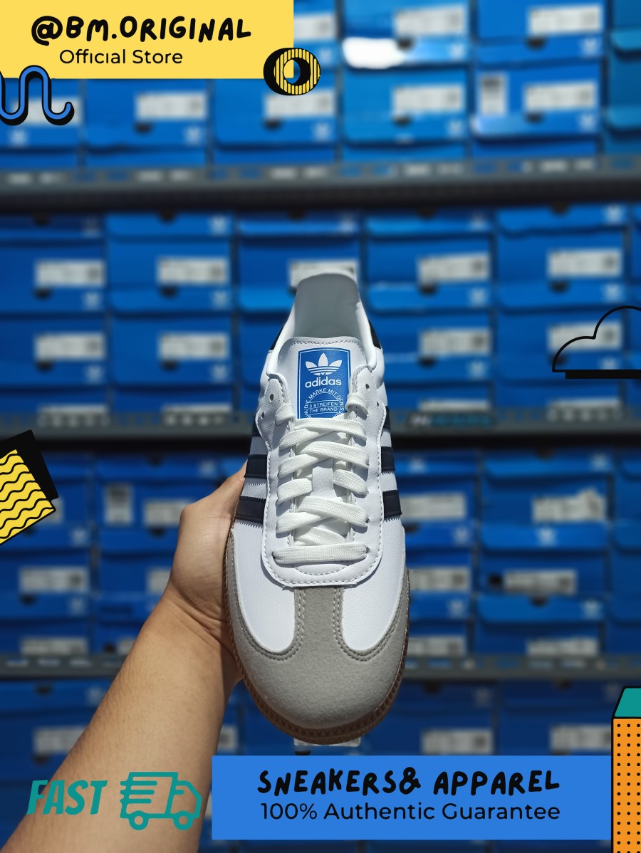 Adidas Samba White Black Vegan H01877 ORIGINAL
