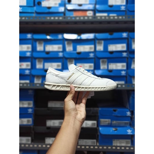 Adidas Hamburg White Leather Core White Off White ORIGINAL FX5671