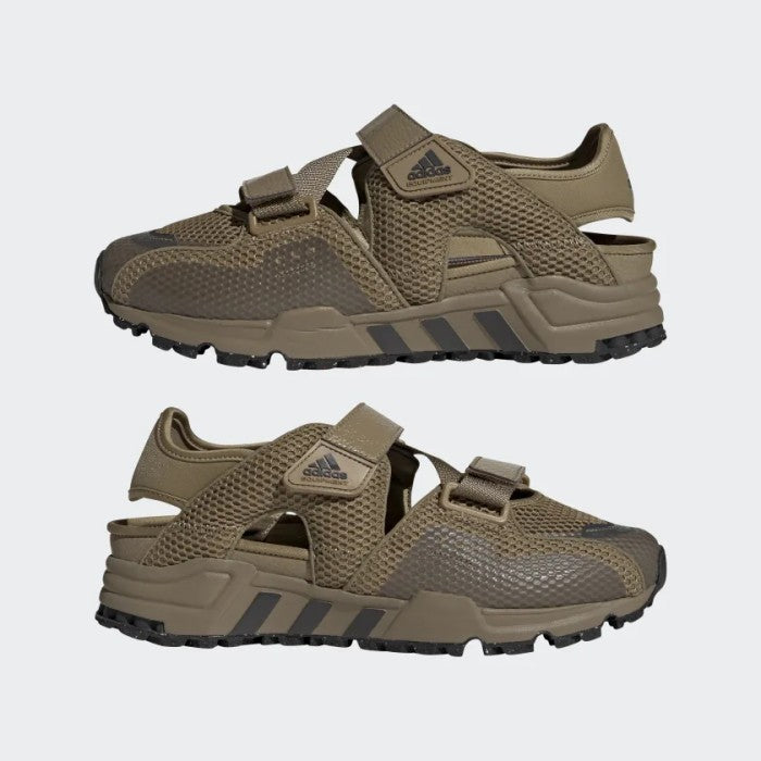 Adidas EQT 93 Sandals Tech Khaki Utility Black Core Black GZ7201