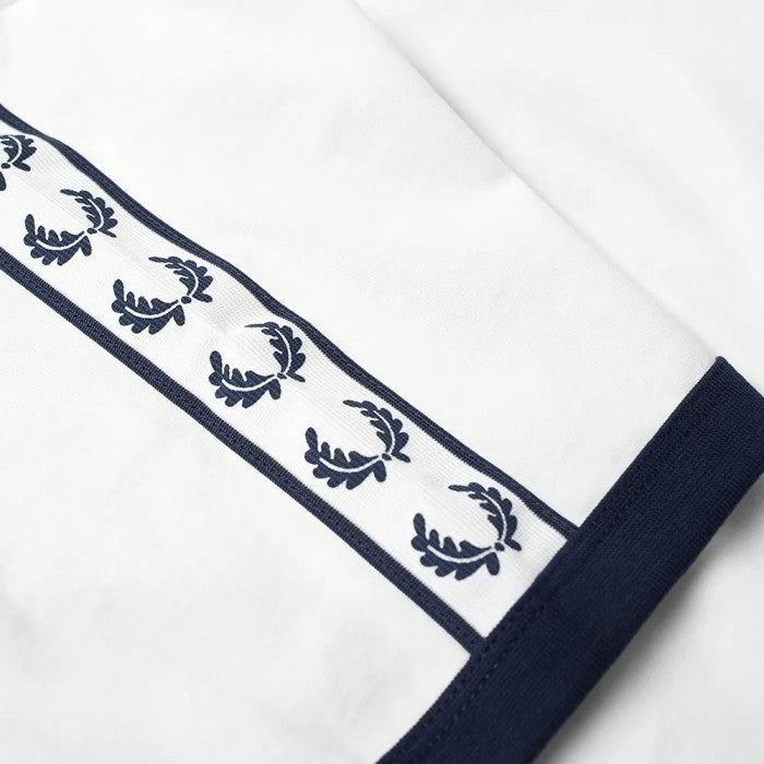 Fred Perry Taped Ringer Tee Snow White M6347