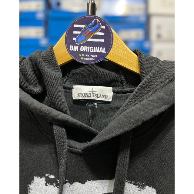 Stone Island Stencil Printed Black Hooded ORIGINAL 741565894