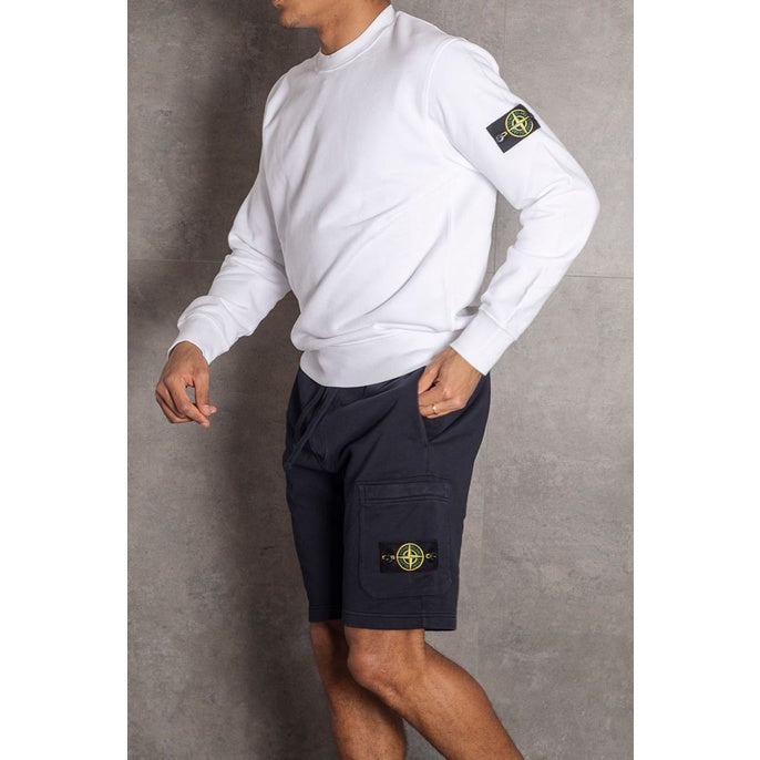 Stone Island Sweatshirt 63051 Garment Dyed White ORIGINAL